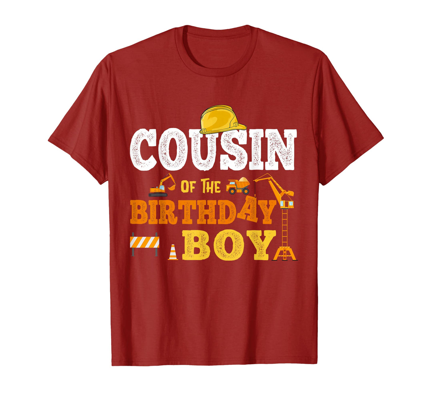 Cousin Of The Birthday Boy Kid Construction Matching Family T-Shirt