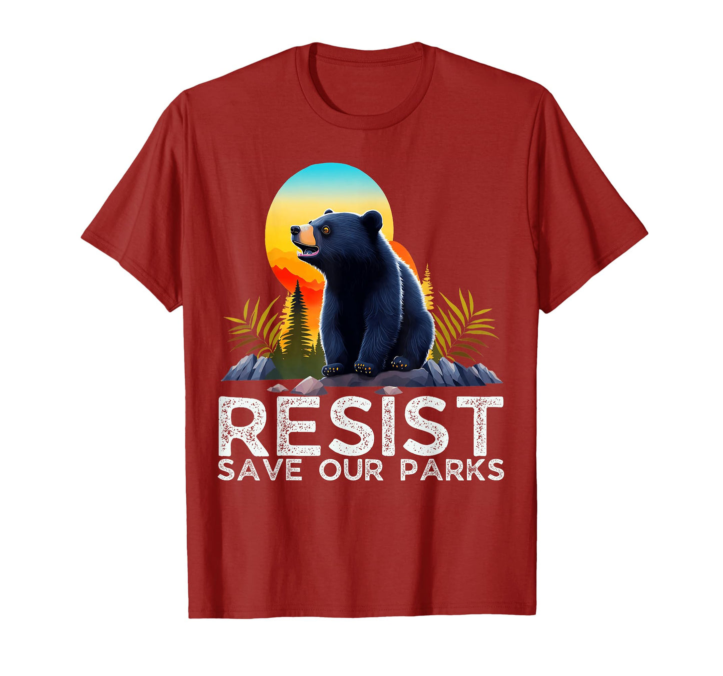 Resist Save Our Parks Alt US National Parks Bear Nature T-Shirt
