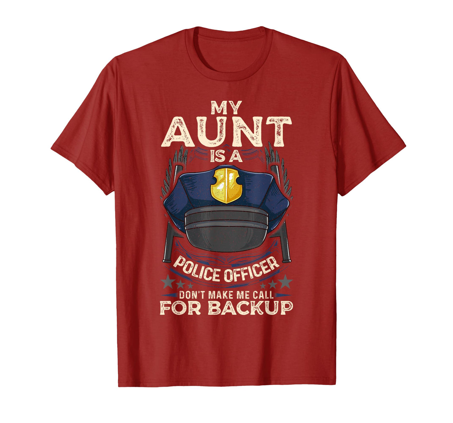 My Aunt Is A Police Officer Proud Cop Aunty Matching Family T-Shirt