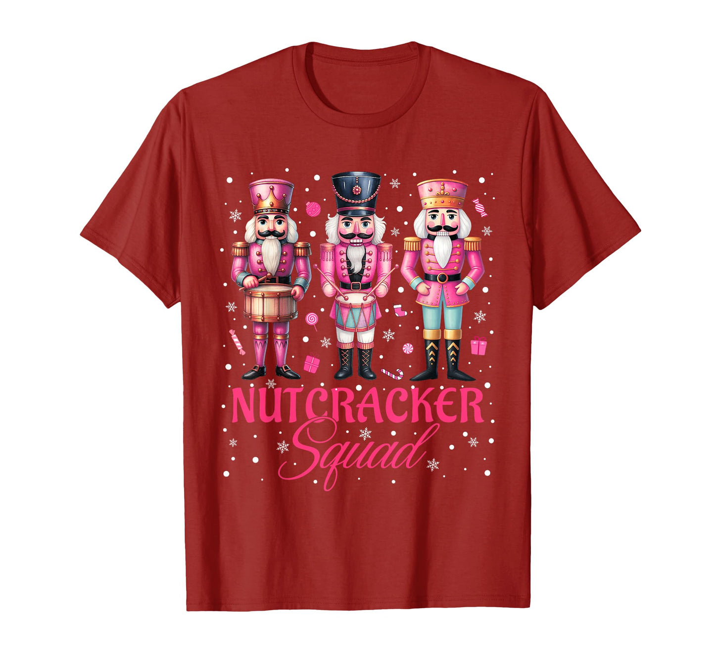 Pink Nutcracker Squad Pink Christmas Ballet Xmas Women Kids T-Shirt