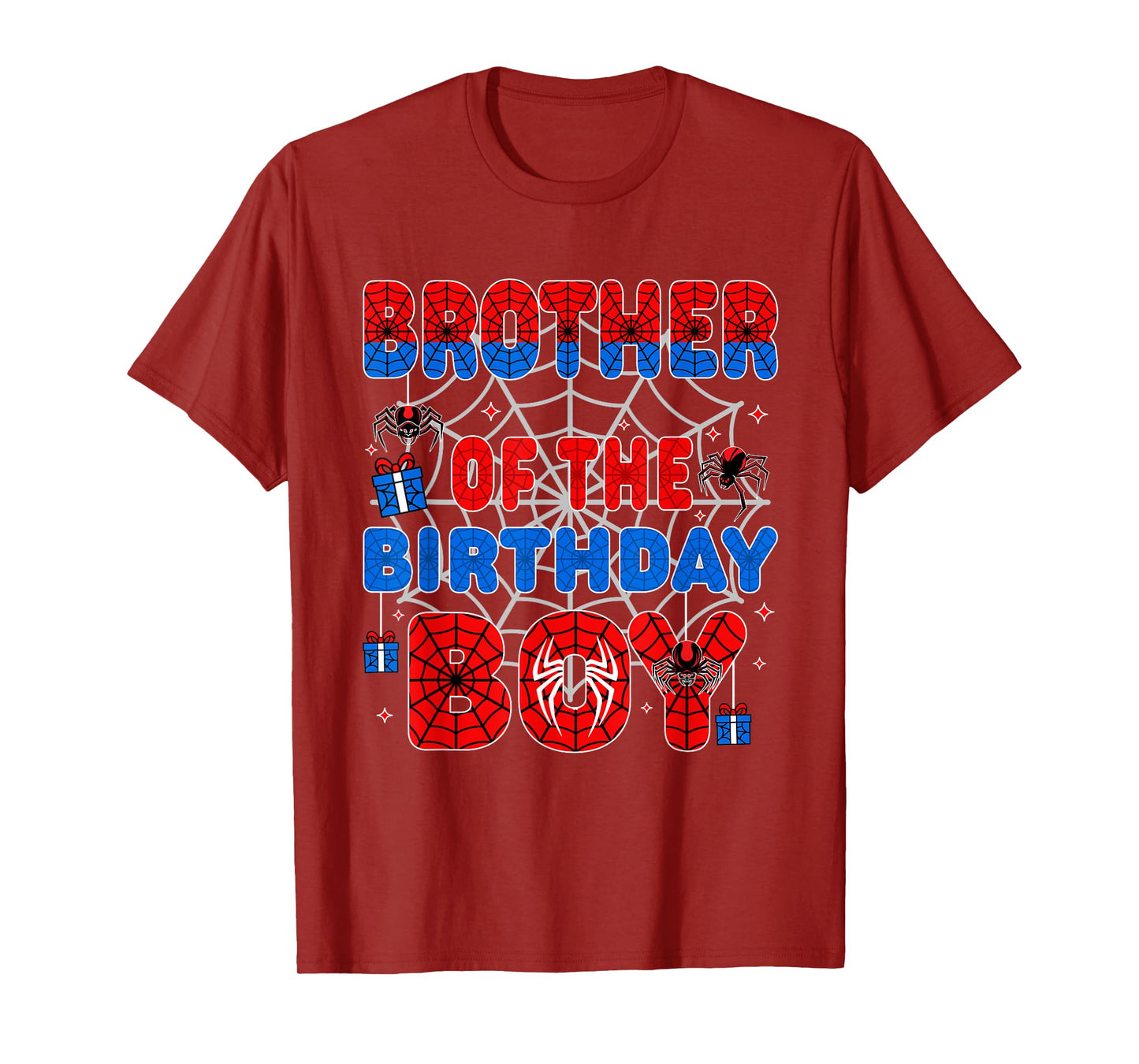 Spider Web Birthday Party Brother of The Birthday Boy T-Shirt