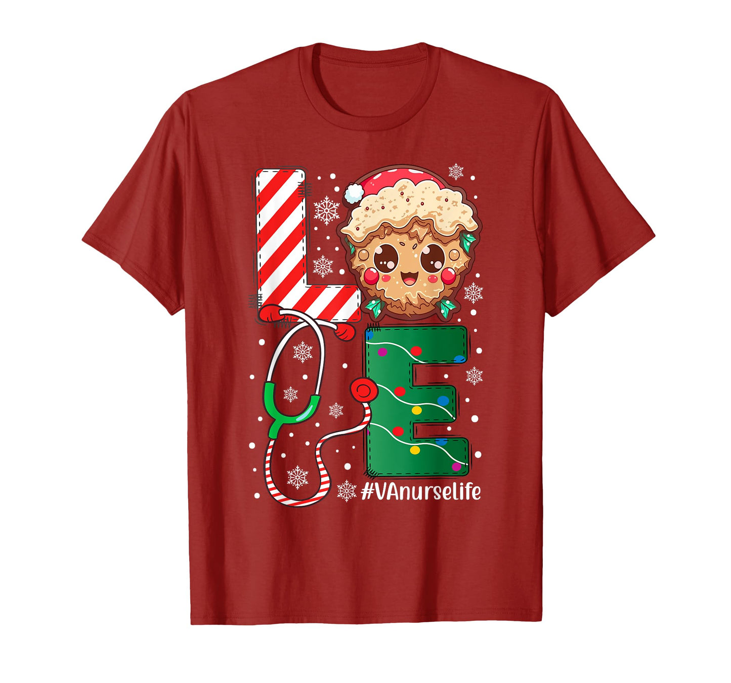 VA Nurse Nursing Christmas cookie Love Nurse Life T-Shirt