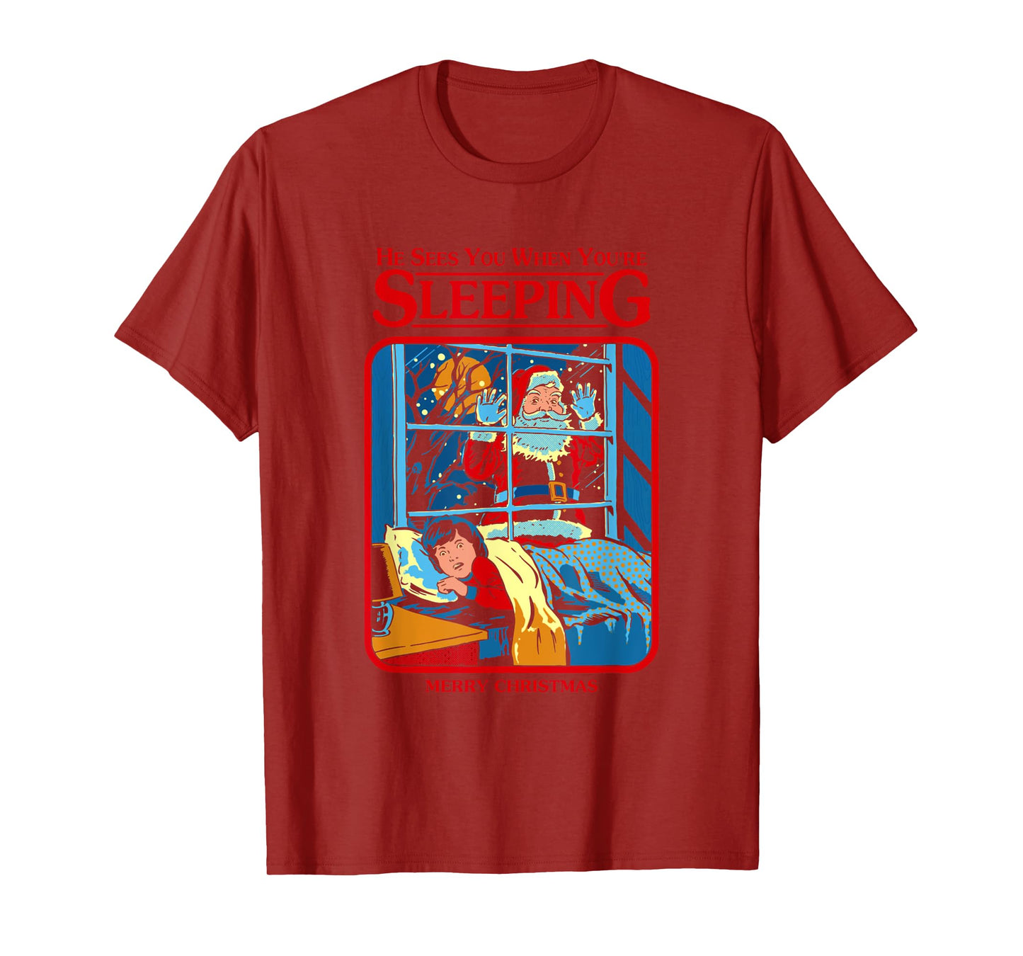 He Sees You When You're Sleeping Merry Christmas T-Shirt