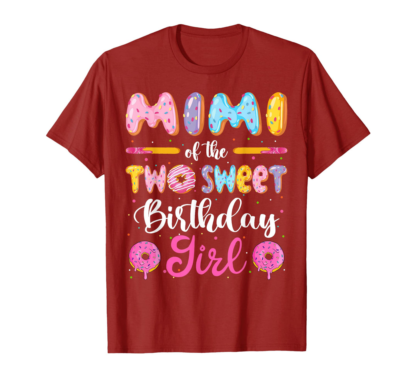 Mimi Of The Two Sweet Birthday Girl Donut 2Nd Birthday T-Shirt