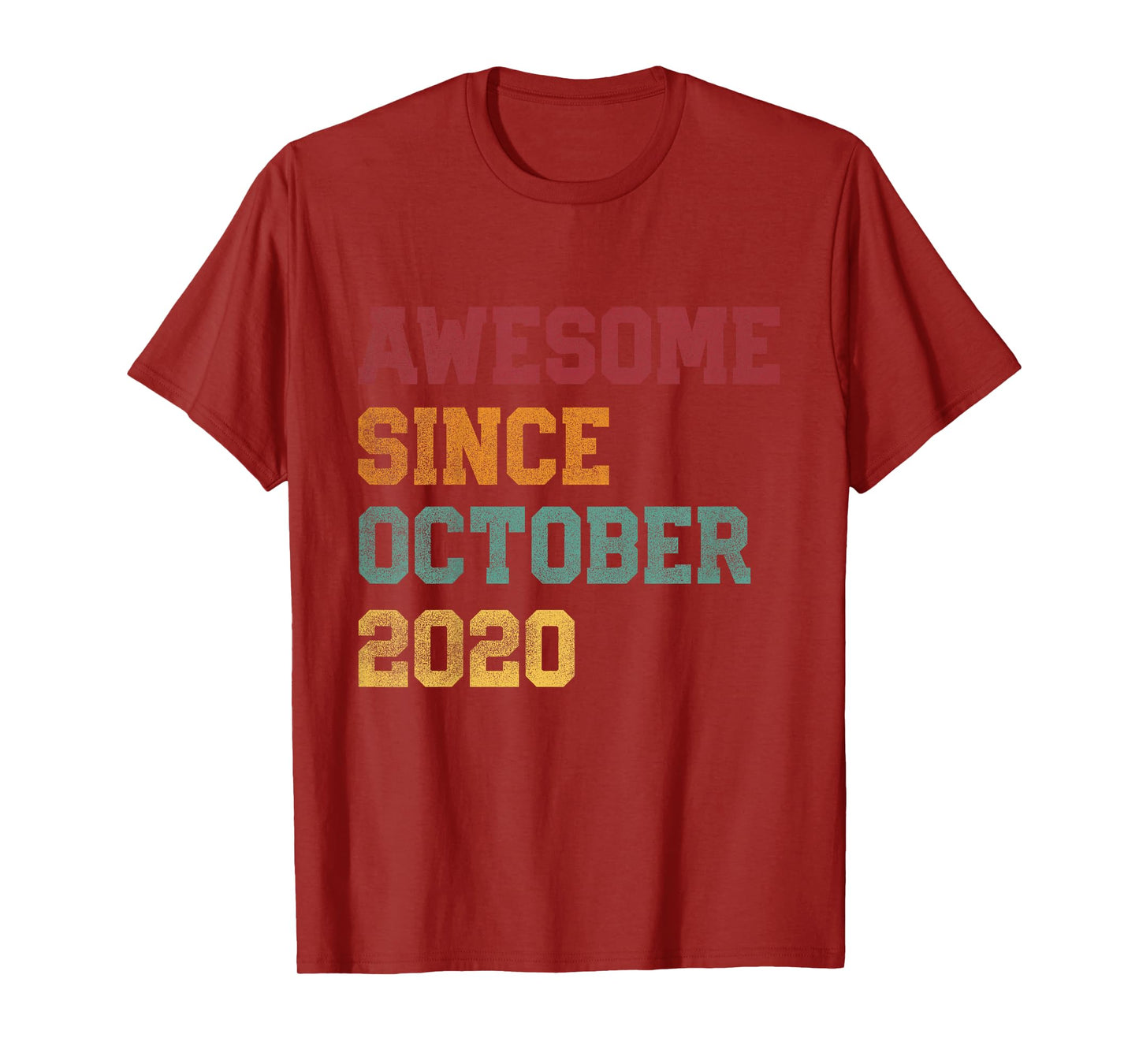 Awesome Since October 2020 5th Birthday 5 Years Old T-Shirt