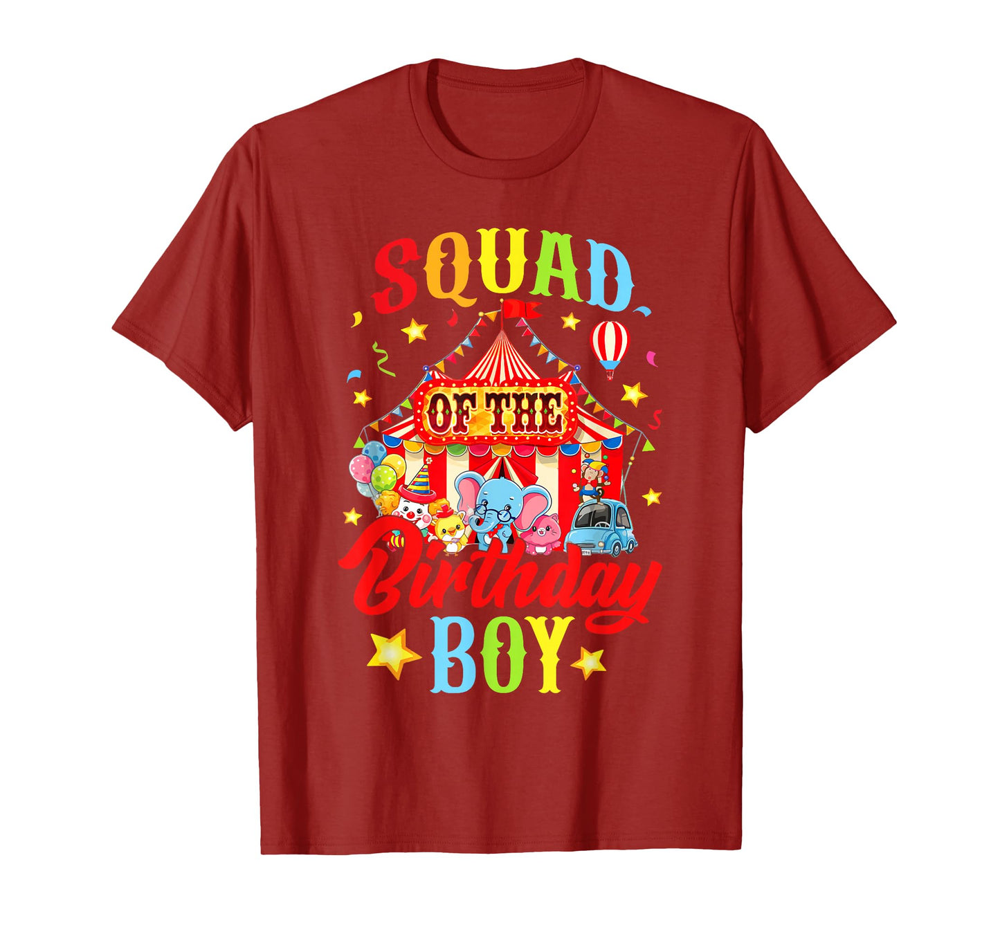 Squad Of The Birthday Boy Circus Carnival Theme Party T-Shirt
