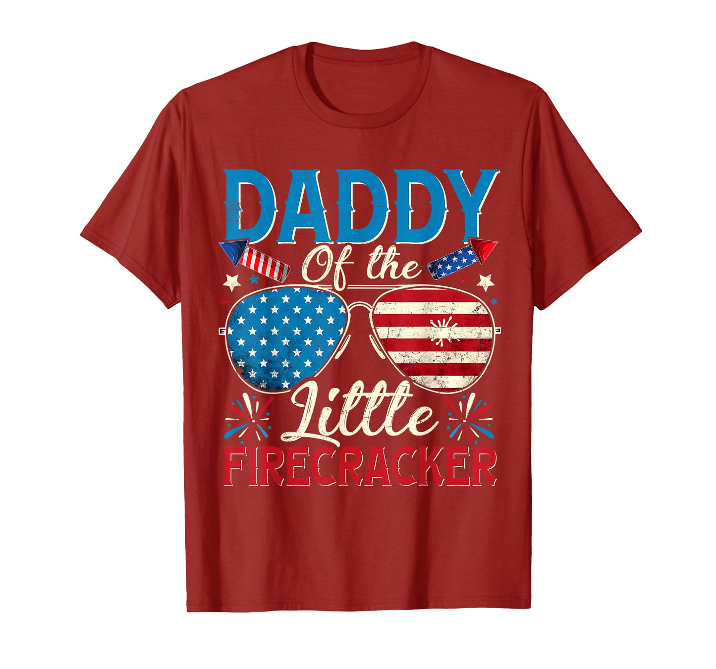 Daddy Of The Little Firecracker 4th Of July Dad Daddy T-Shirt