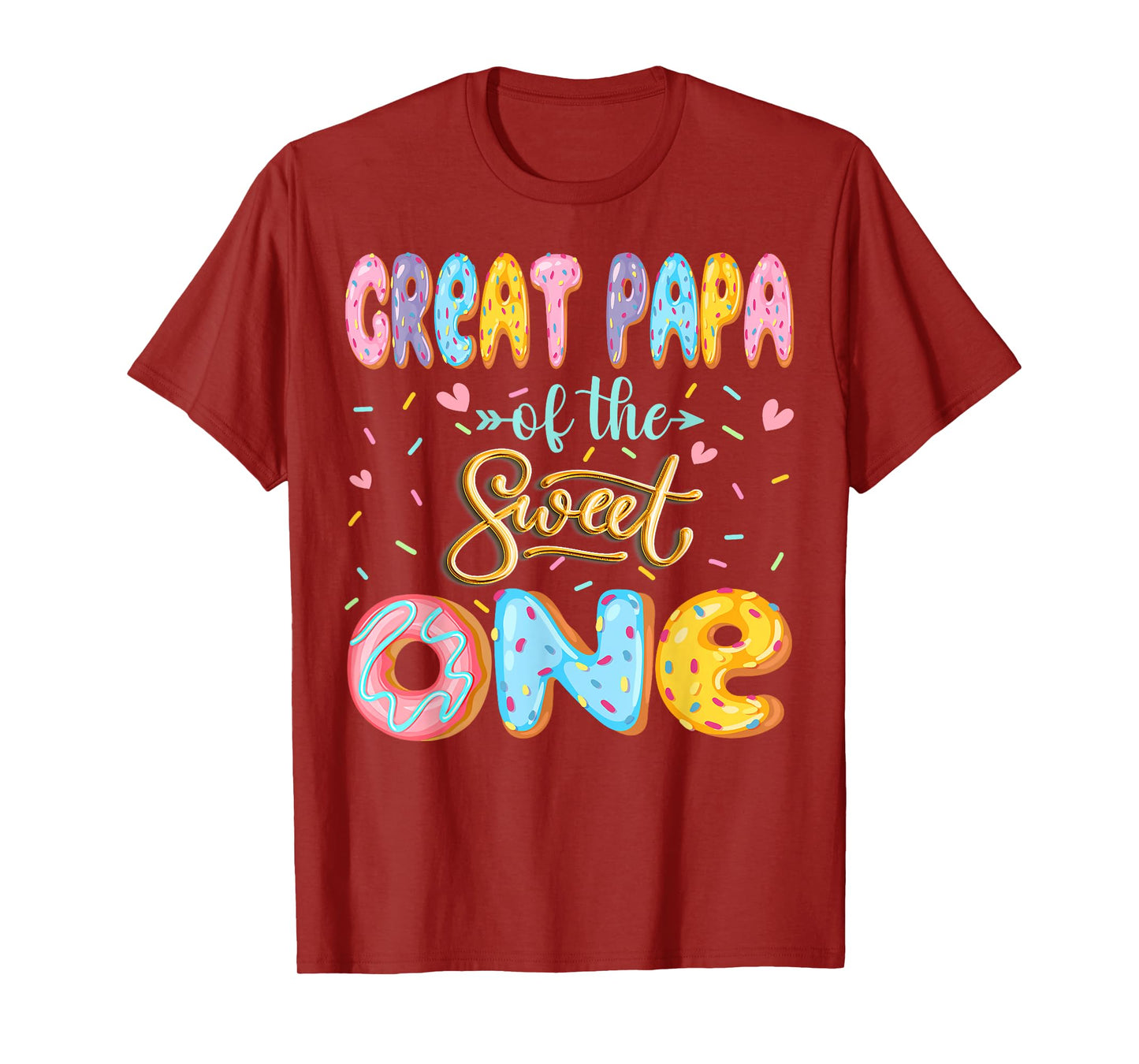 Great Papa Of The Sweet One 1St Birthday Girl Donut Lover T-Shirt