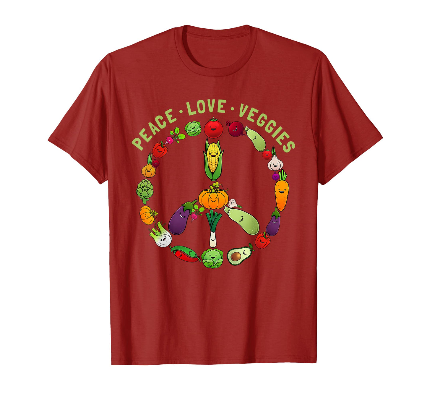 Funny Veggie Art For Women Men Vegan Food Vegetables Themed T-Shirt