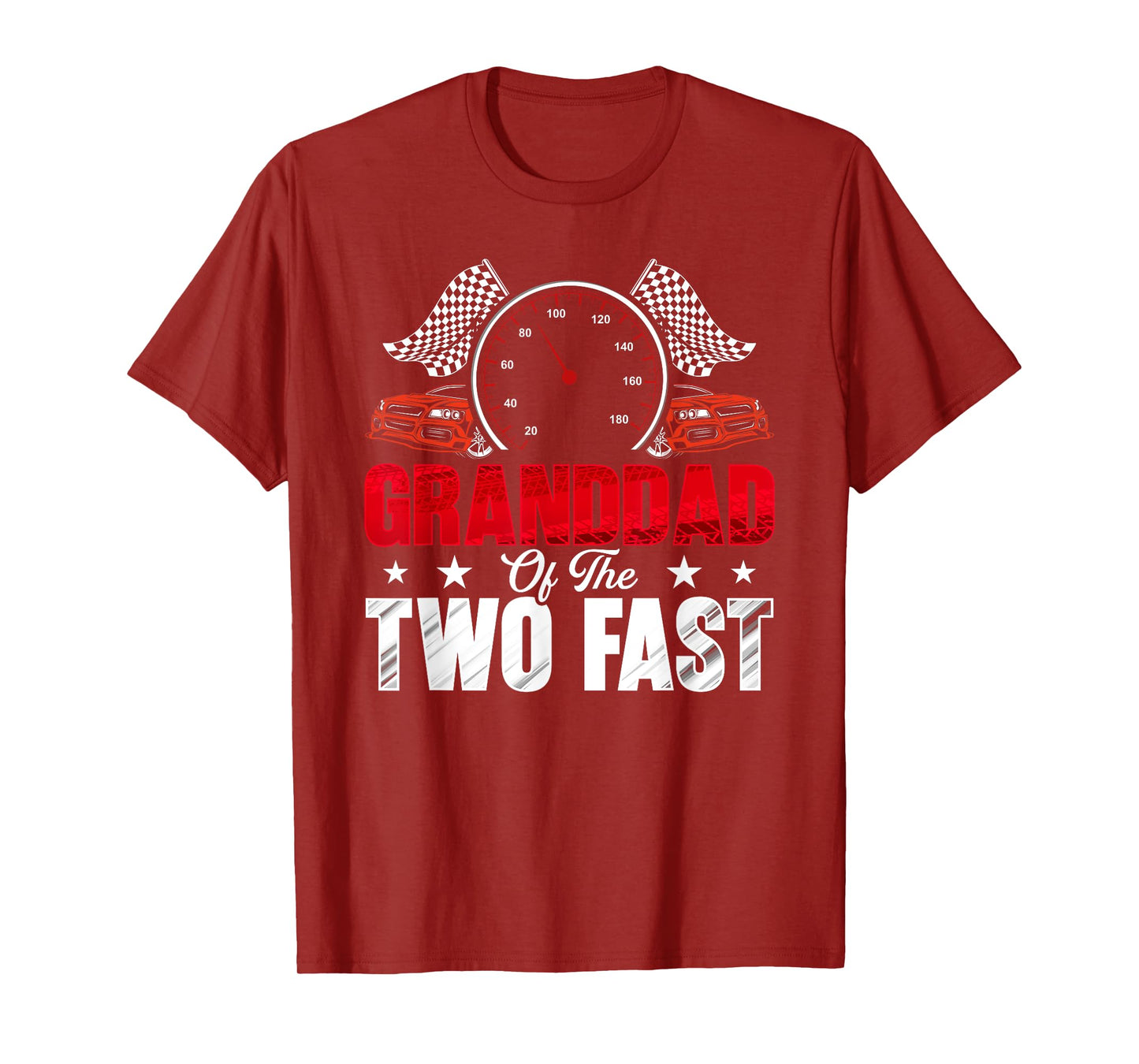 Granddad of The Two Fast Second Birthday Racing Car Family T-Shirt