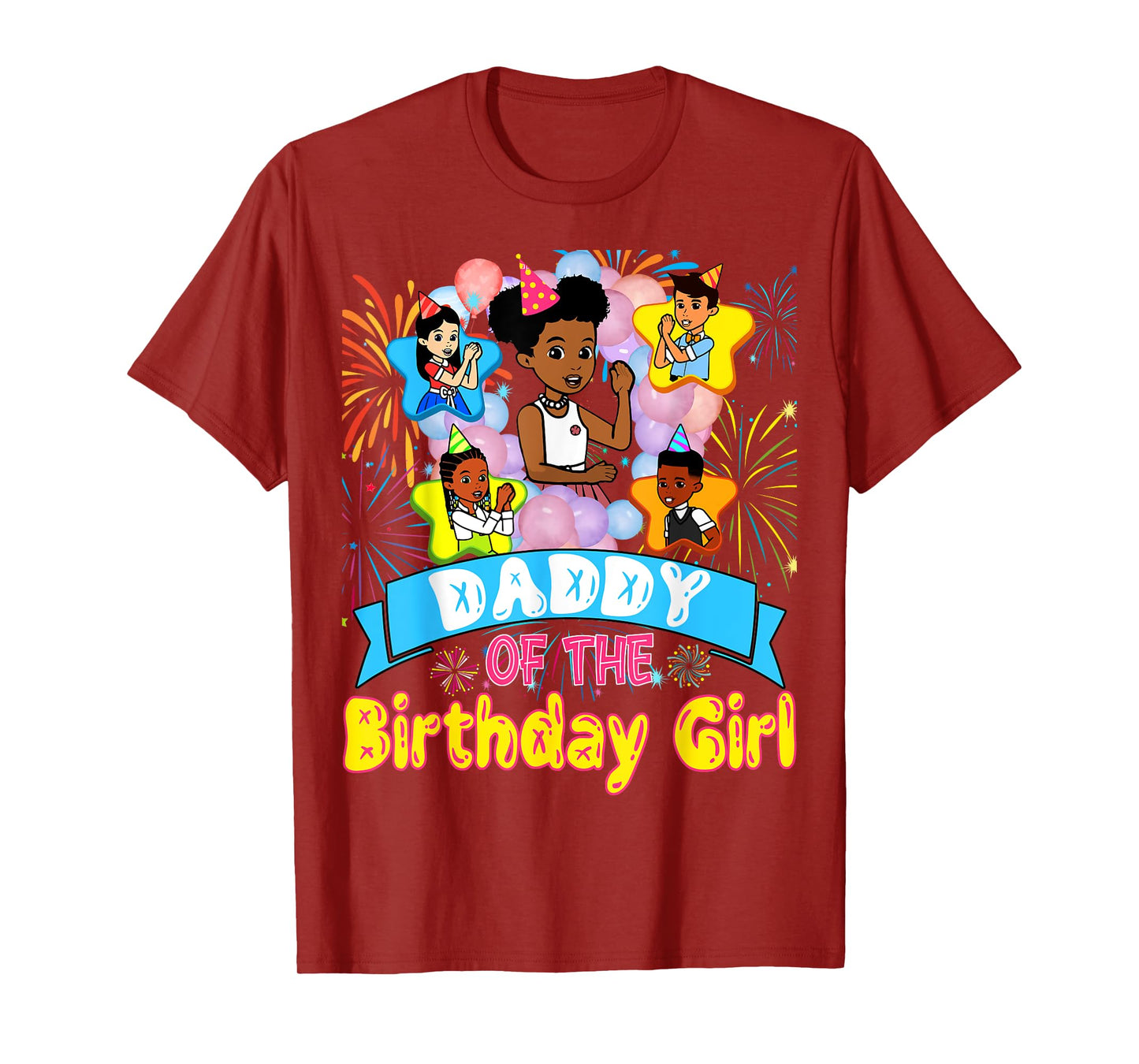 Daddy Of Birthday Girl Gracie Birthday Dolls Girl Party T-Shirt