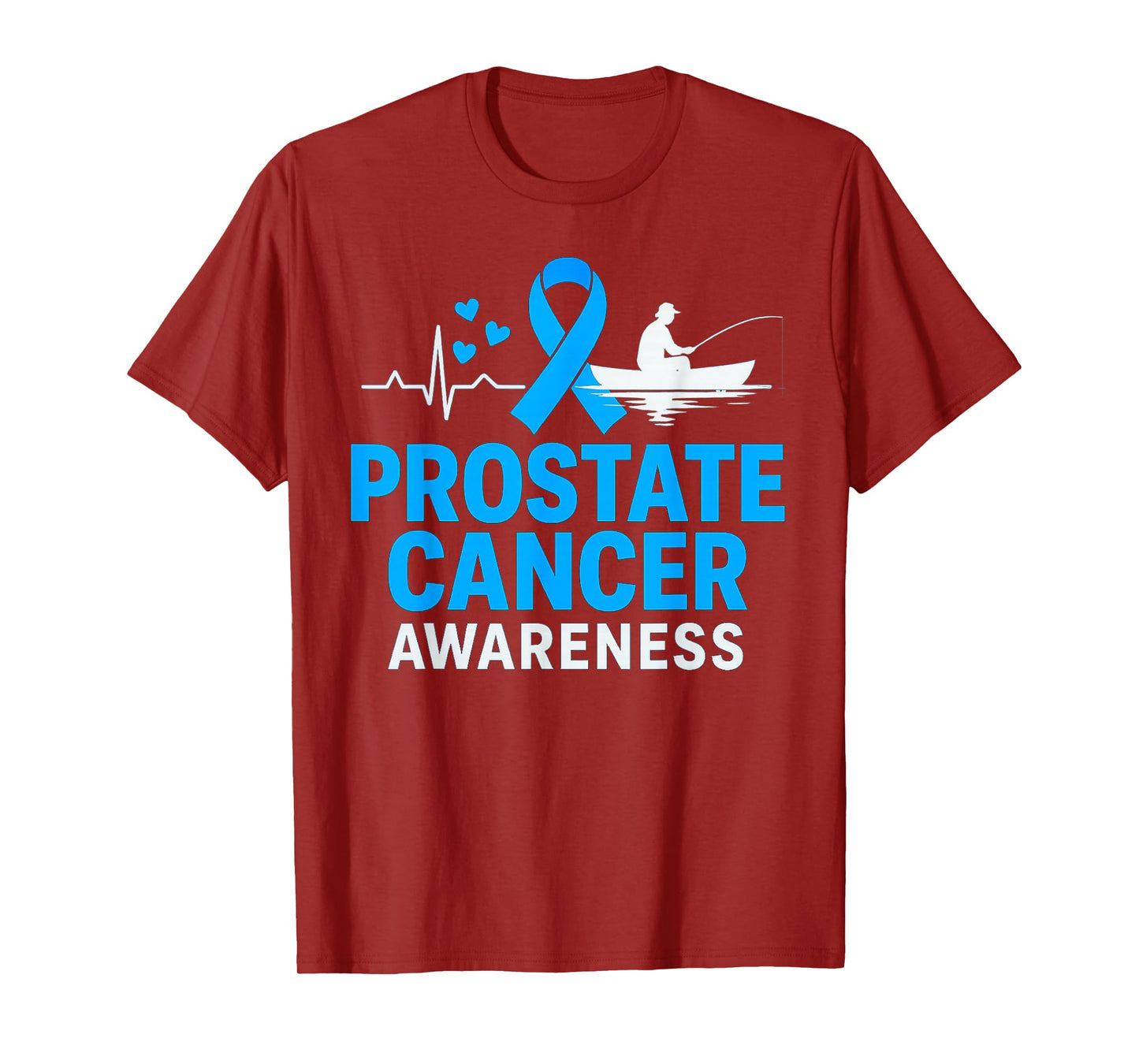 Prostate Cancer Awareness Light Blue Ribbon Support Squad T-Shirt