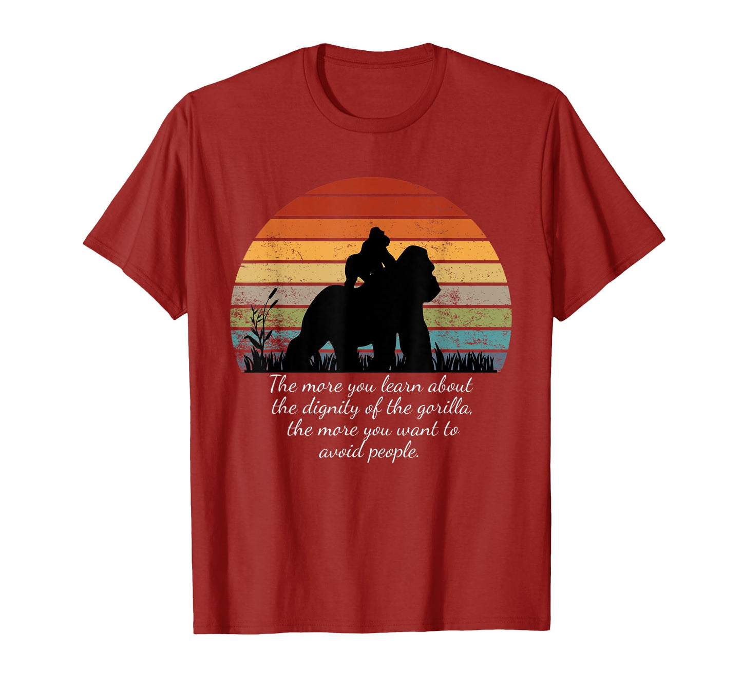 The More You Learn About the Dignity of the Gorilla retro T-Shirt