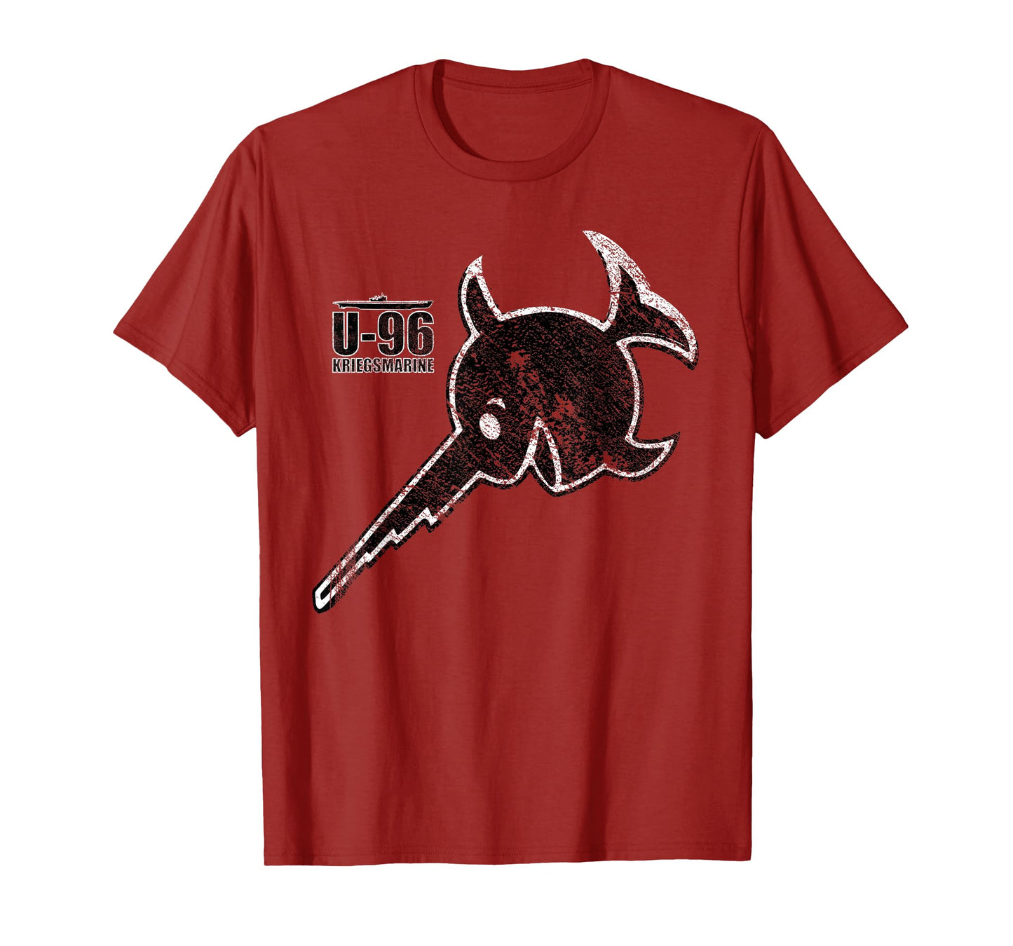 WW2 German U-boat Retro Submarine T shirt: Kriegsmarine U-96 T-Shirt
