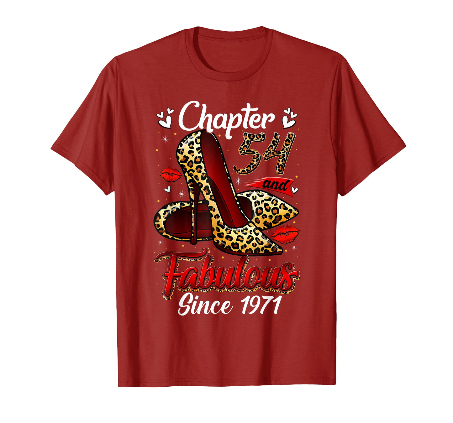 Chapter 54 Fabulous Since 1971 54th Leopard Birthday Queen T-Shirt