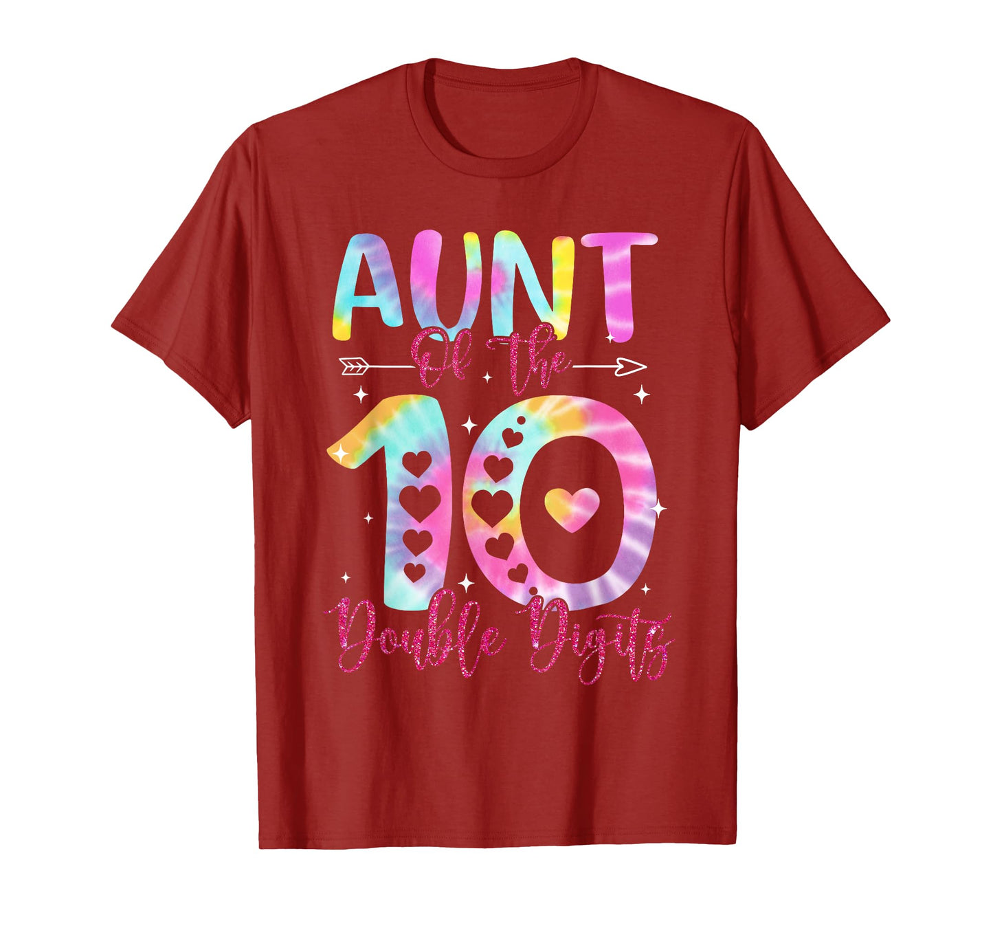 Aunt of The Birthday Girl Double Digits 10th Birthday T-Shirt