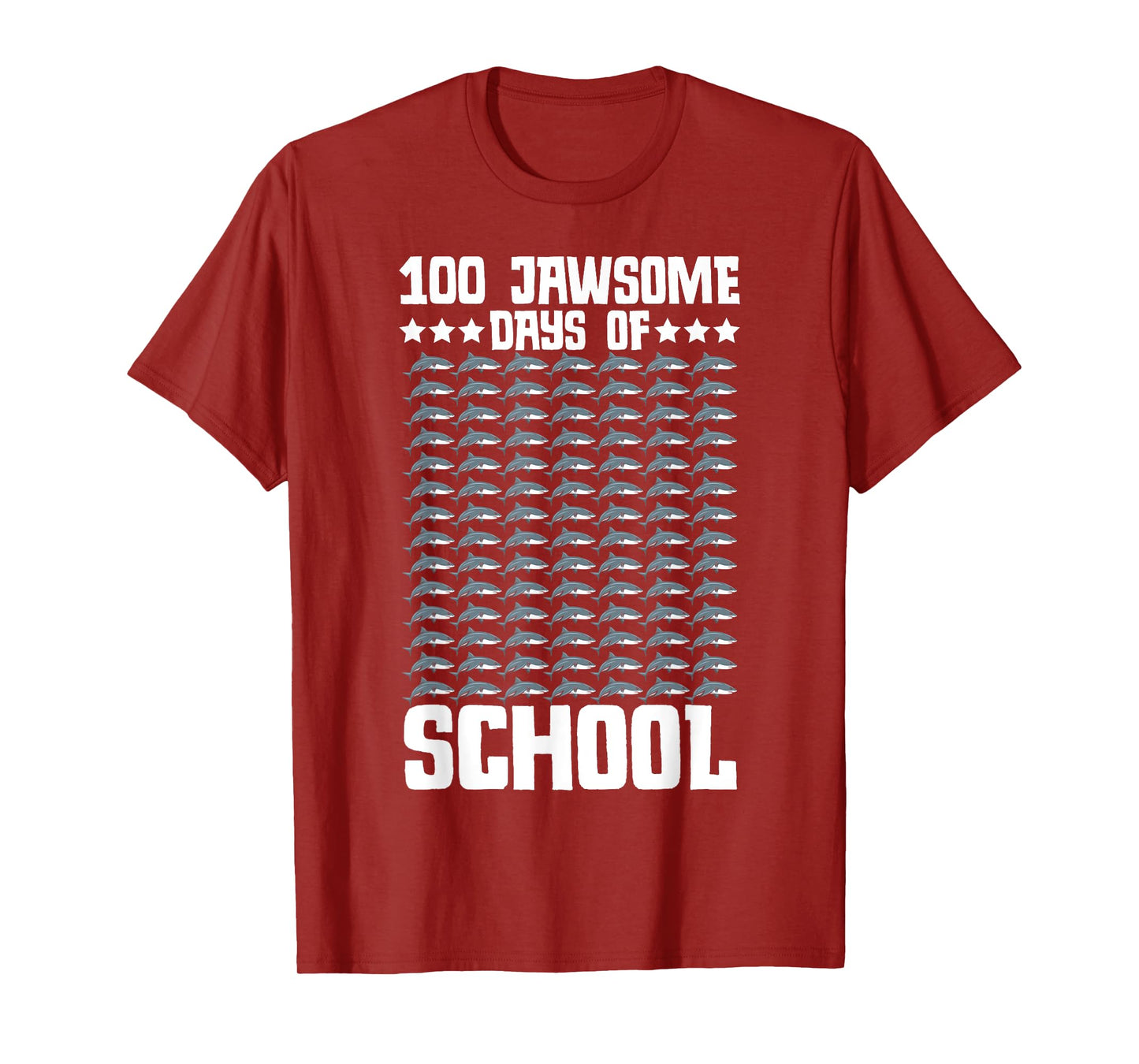100 Jawsome Days Of School 100th Day Shark Teacher Student T-Shirt