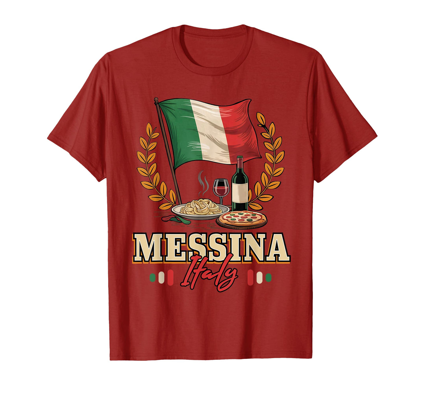 Messina Italy Souvenir Messina Vacation Italian Flag T-Shirt
