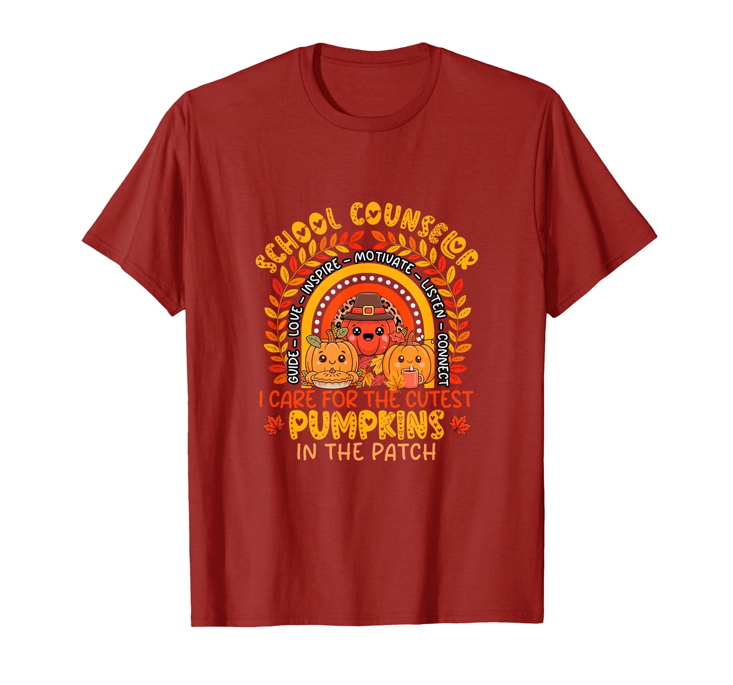 School Counselor I Care for Cutest Pumpkins Thanksgiving T-Shirt