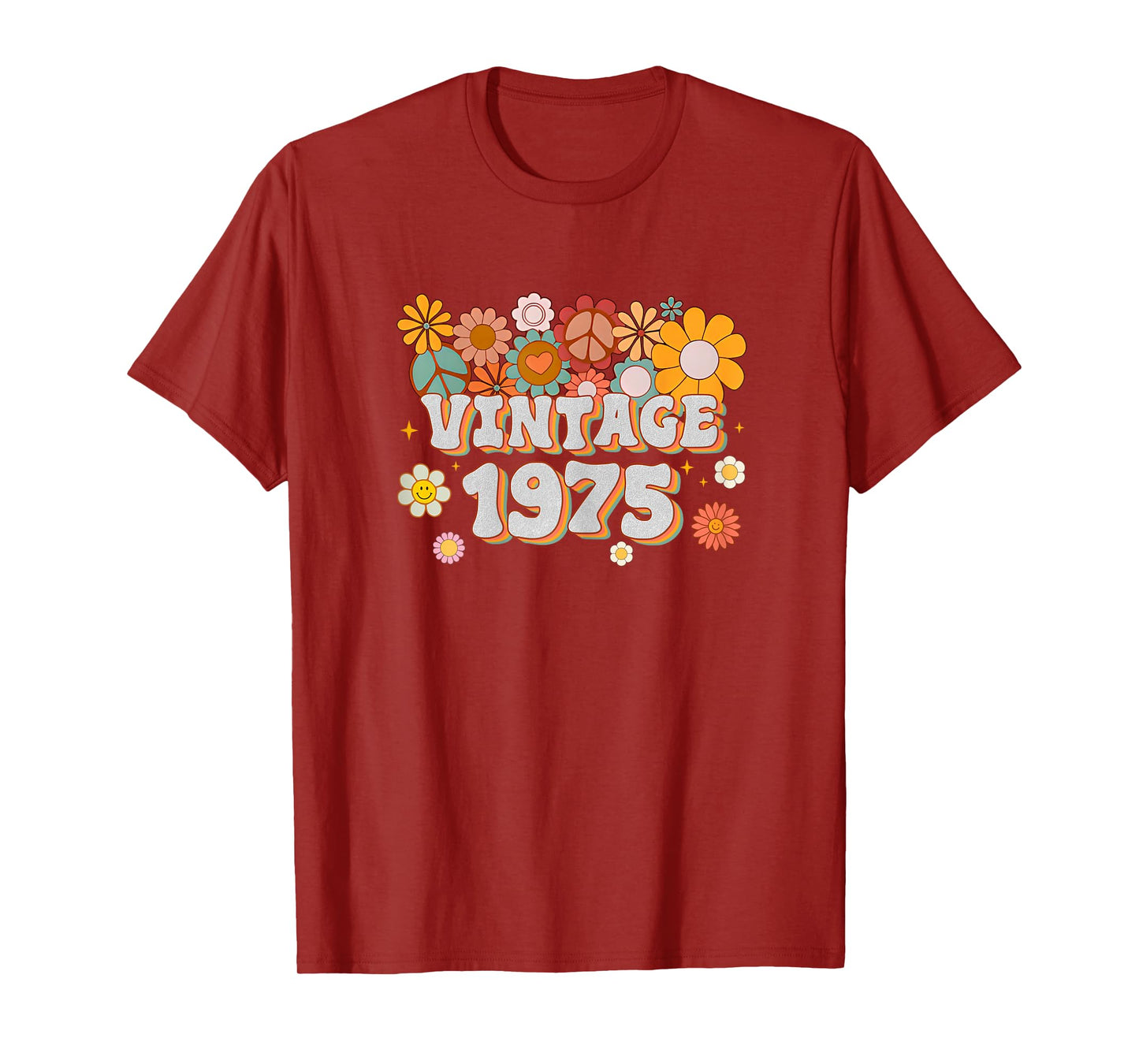 Vintage 1975 48th Birthday Gift Retro 48 Years Old Mom Dad T-Shirt