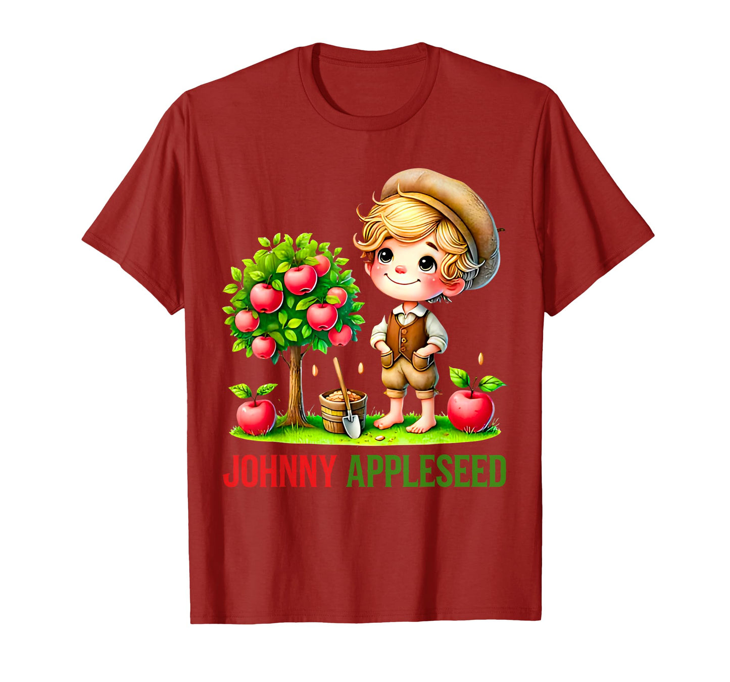 Johnny Appleseed Day September 26th Retro Tree T-Shirt