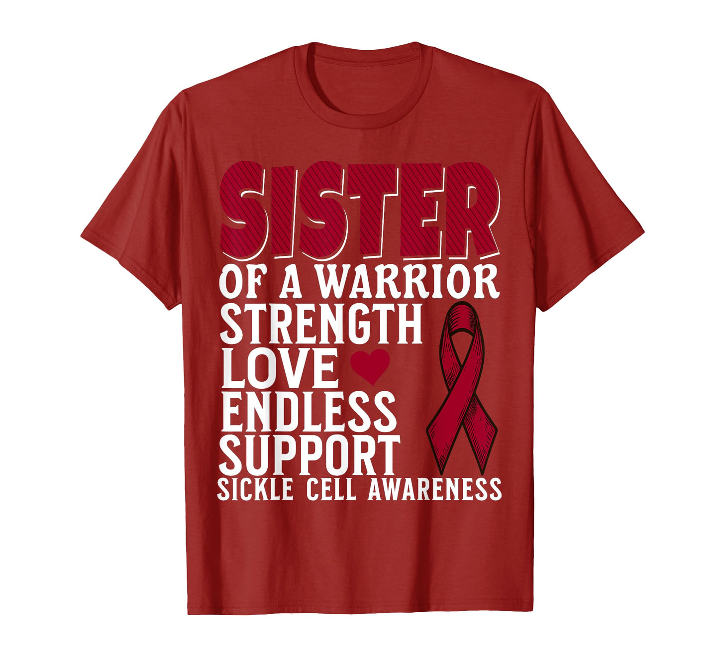 Family Matching Sister of a Warrior Sickle Cell Awareness T-Shirt