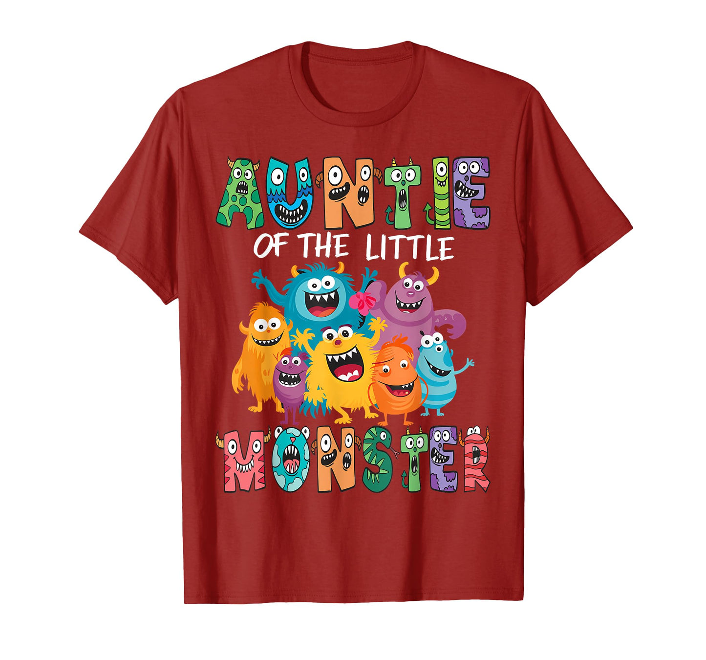 Auntie Of The Little Monster Kids 1St Birthday Party T-Shirt