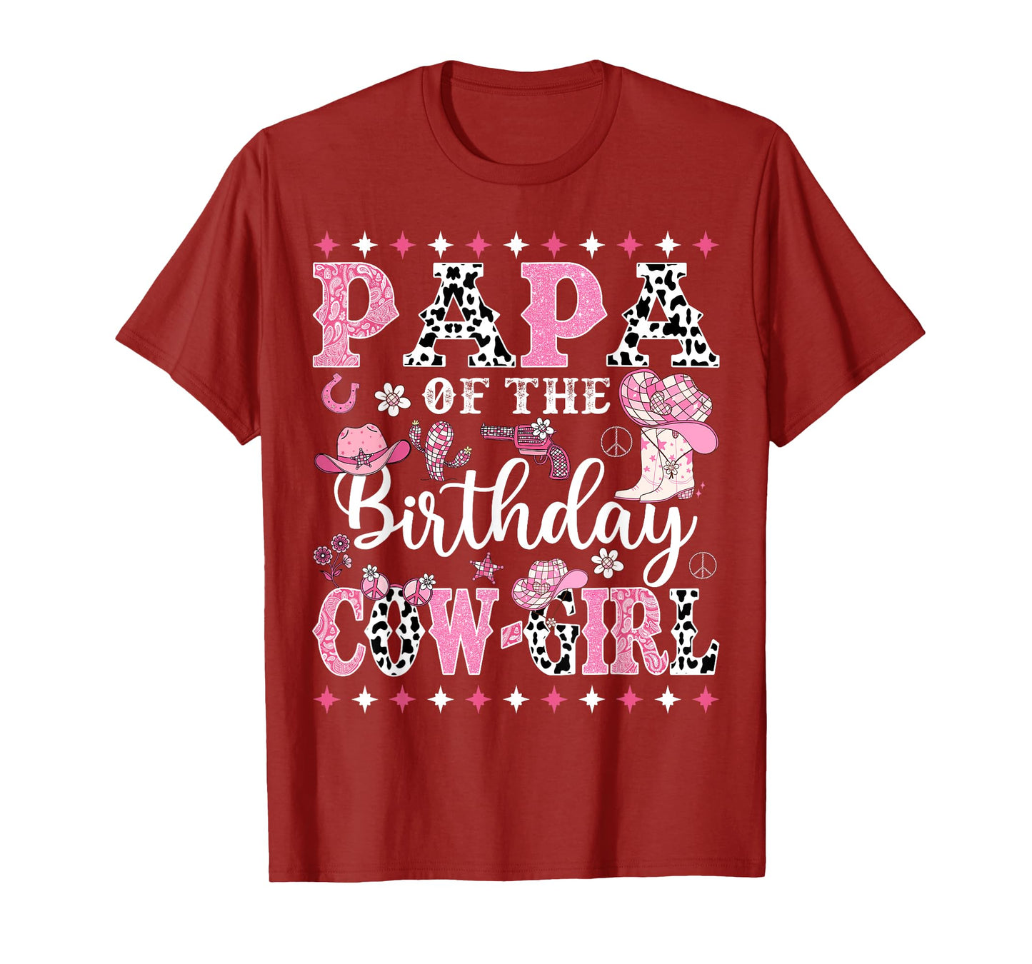 Papa Of The Birthday CowGirl Rodeo CowGirl Birthday T-Shirt
