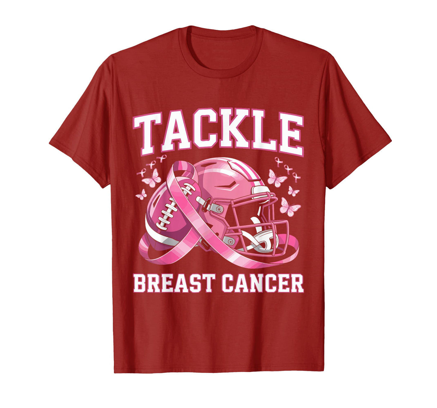 Tackle Breast Cancer Awareness American Football T-Shirt