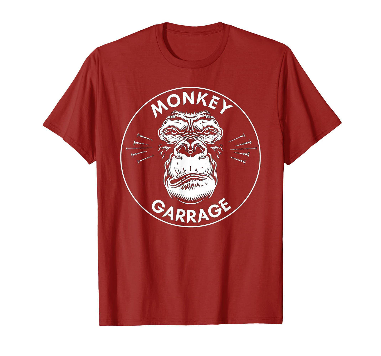 Monkey Garage: Gas Station Screwed Up Ape Head T-Shirt
