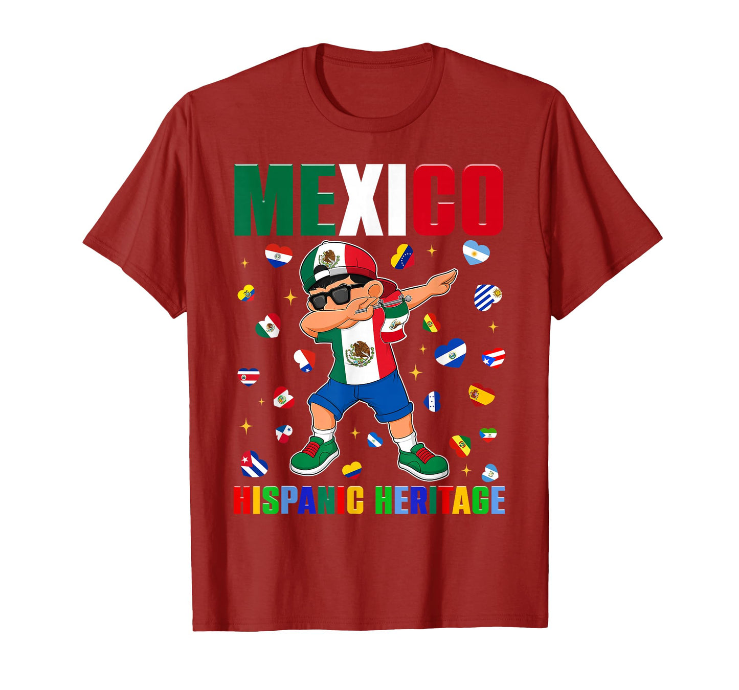 Mexico Hispanic Heritage Month Mexican Flag Latino Boys Kids T-Shirt