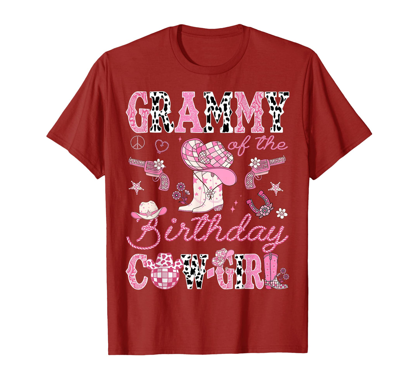 Grammy Of The Birthday CowGirl Pink Disco Rodeo Grammy T-Shirt