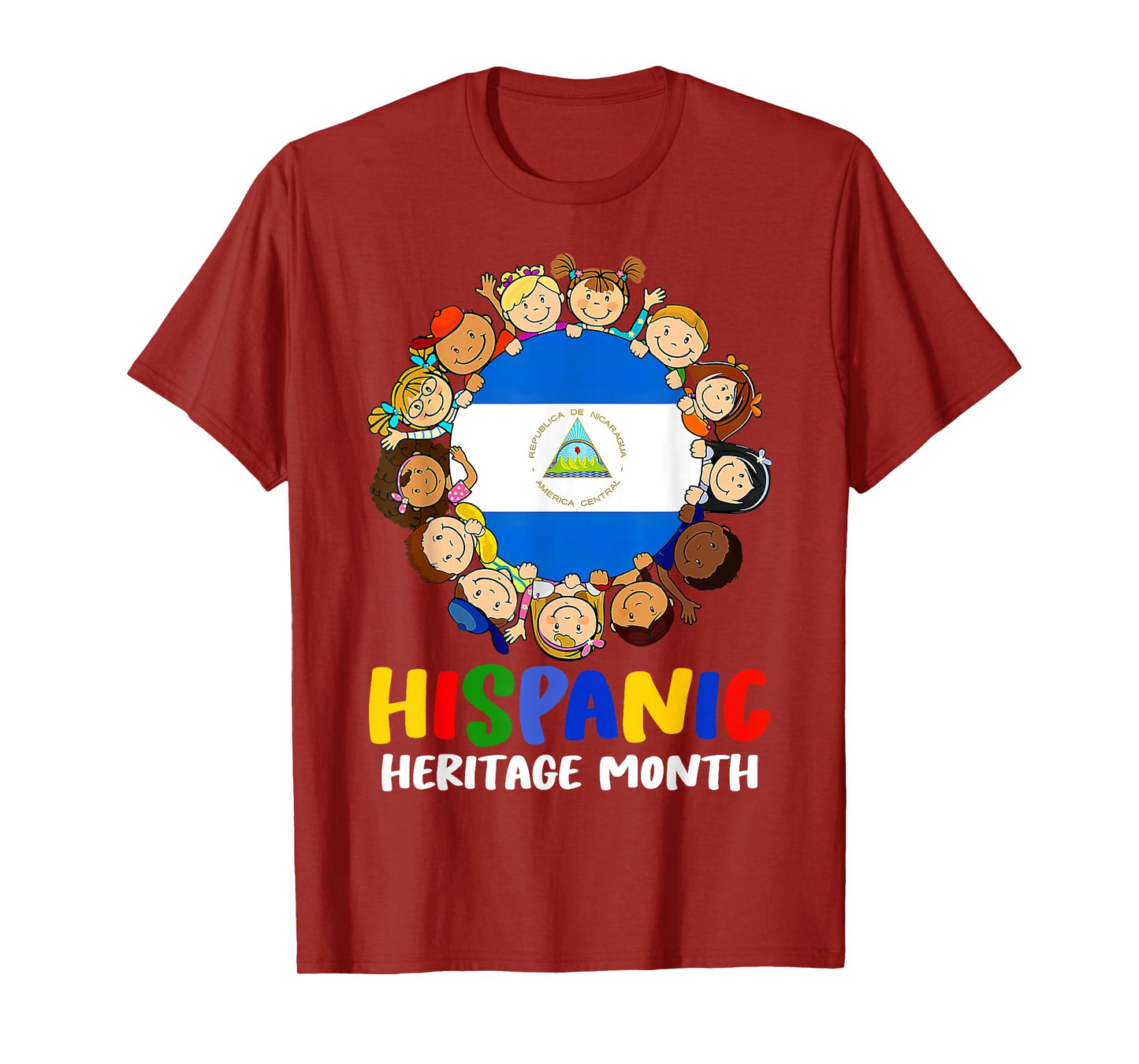 Hispanic Heritage Month Nicaragua Kids Boys Girls T-Shirt