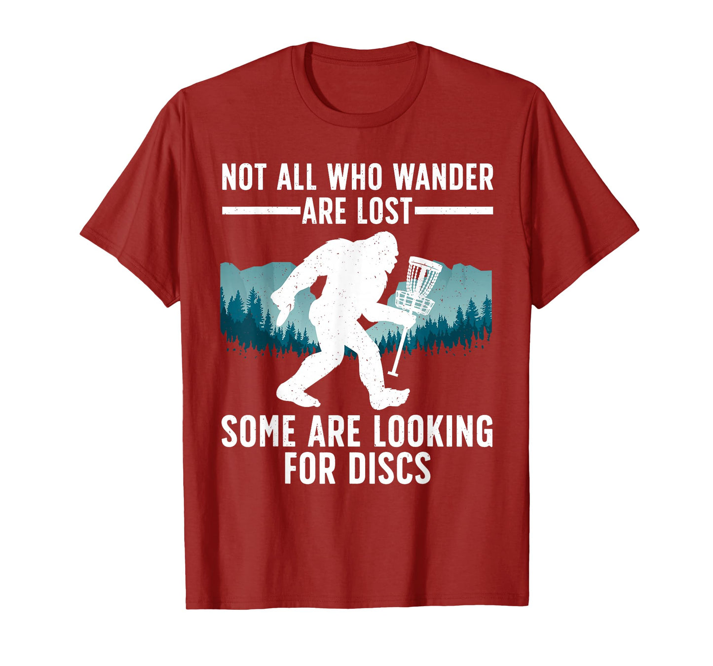 Funny Disc Golf For Men Women Bigfoot Basket Golf Players T-Shirt