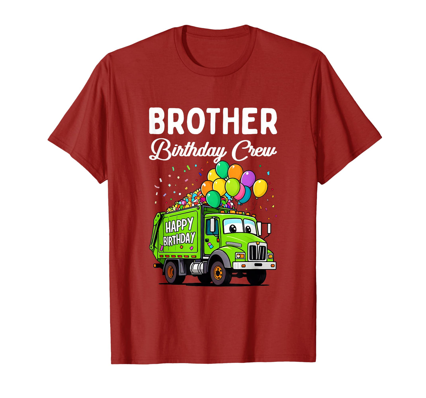 Brother Birthday Crew Boy Garbage Truck Bday Family Matching T-Shirt