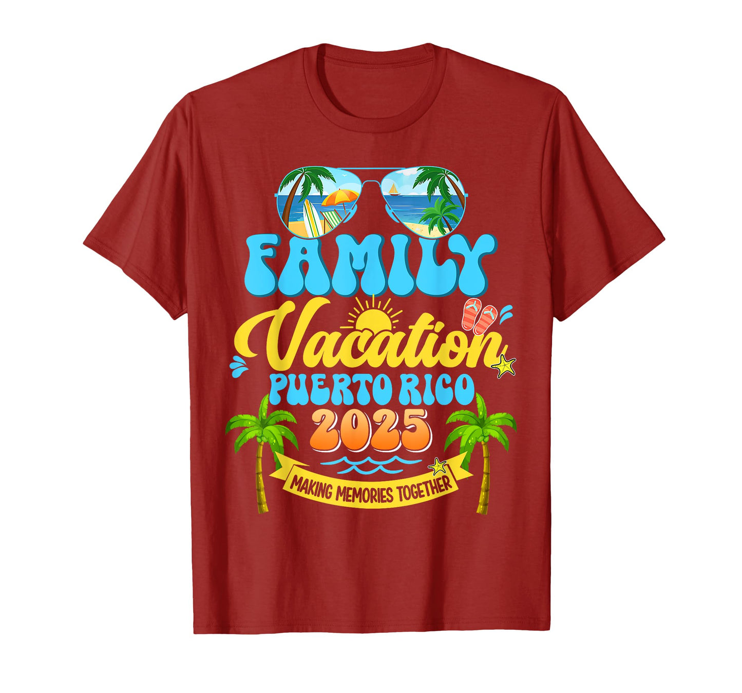 Funny Family Vacation Puerto Rico 2025 Making Memories Trip T-Shirt