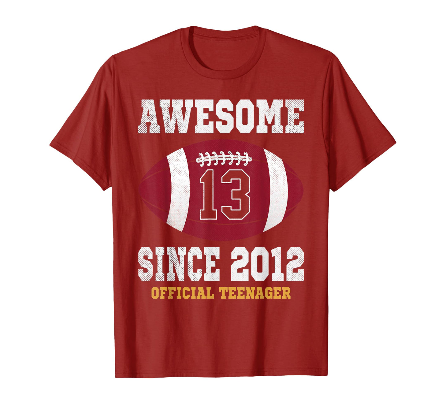 13th Birthday Football Player 13 Years Old Official Teenager T-Shirt
