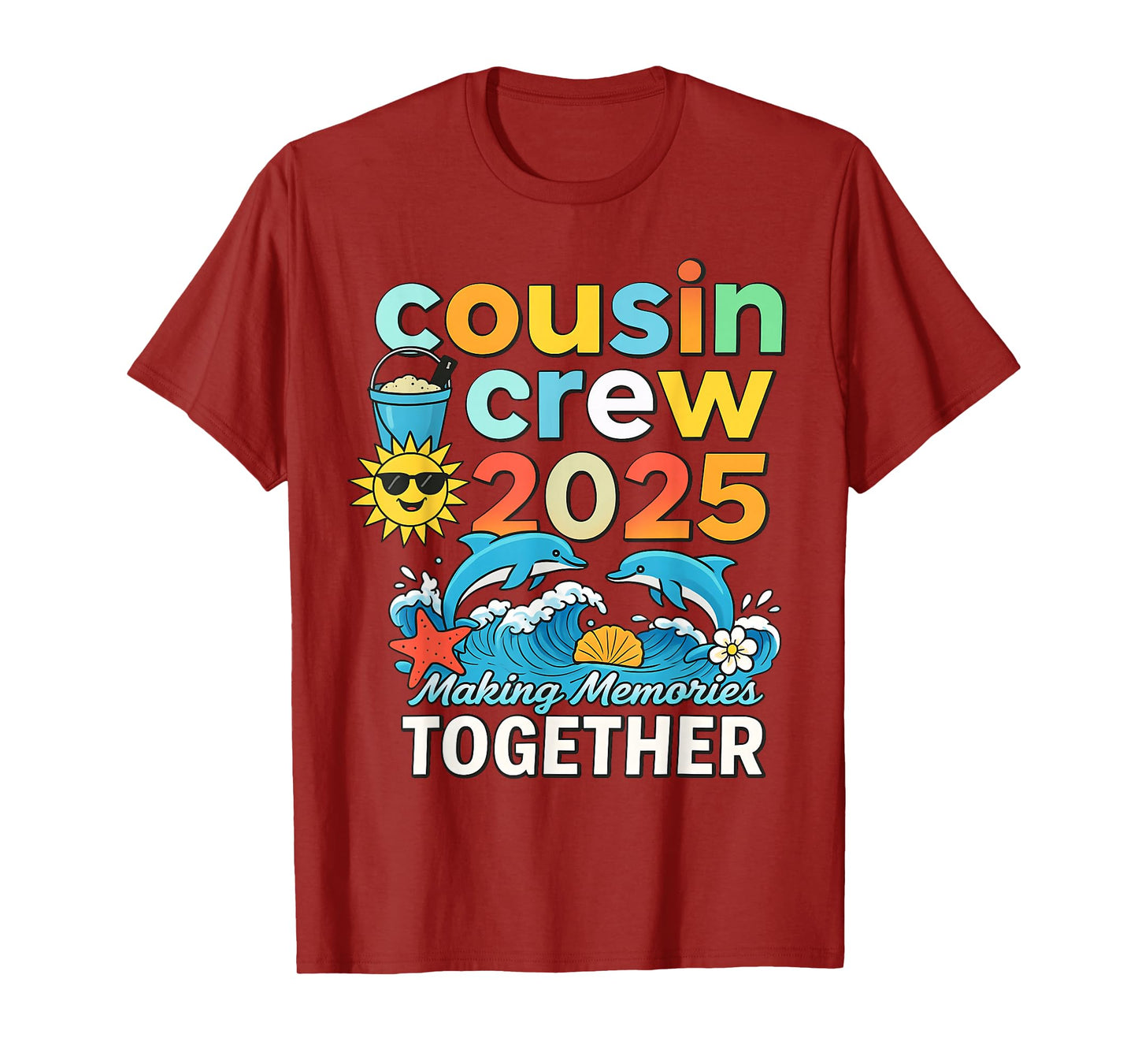 Cousin Crew 2025 Summer Vacation Beach Family Trip Matching T-Shirt