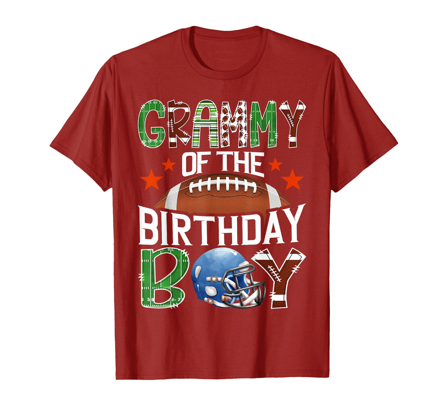 Grammy Of The Birthday Boy Football 1St Year Down Birthday T-Shirt