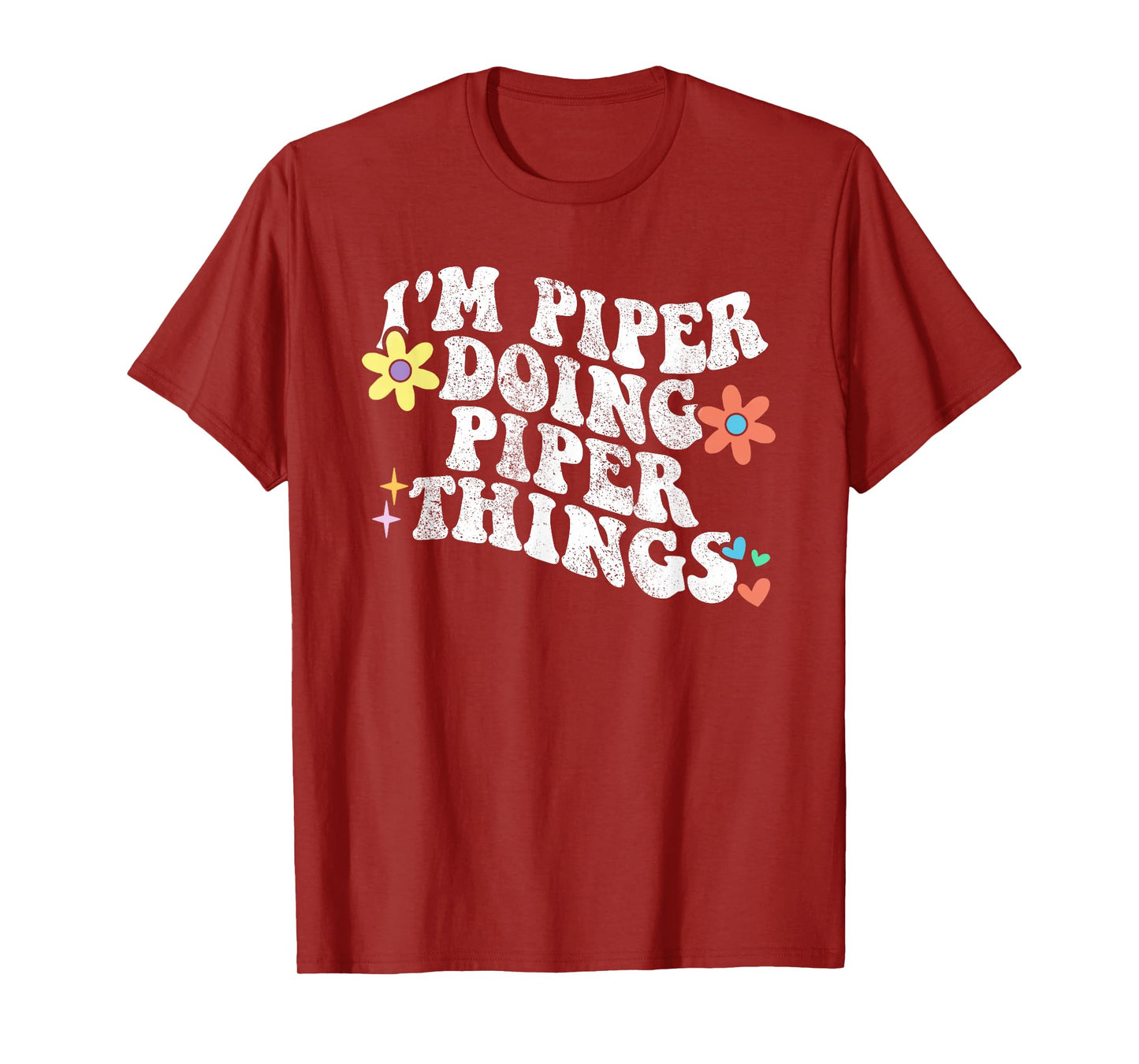 Retro Groovy Im PIPER Doing PIPER Things Funny Mother's Day T-Shirt