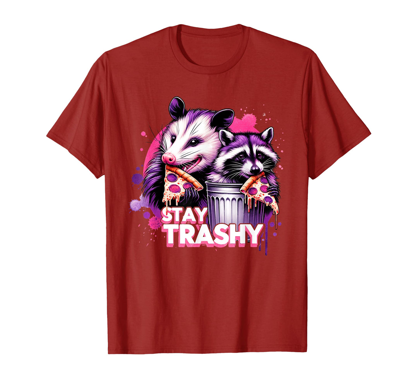 Funny Stay Trashy Raccoons Opossums Possums Animals Lover T-Shirt
