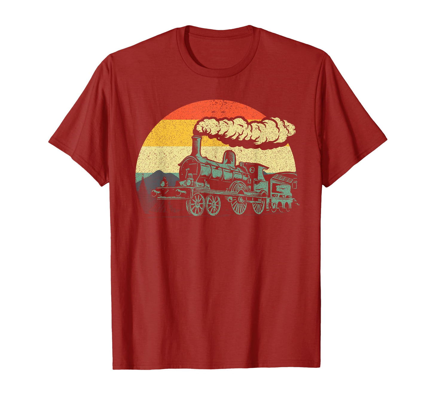 Cool Train For Men Women Vintage Steam Engine Railroad Model T-Shirt
