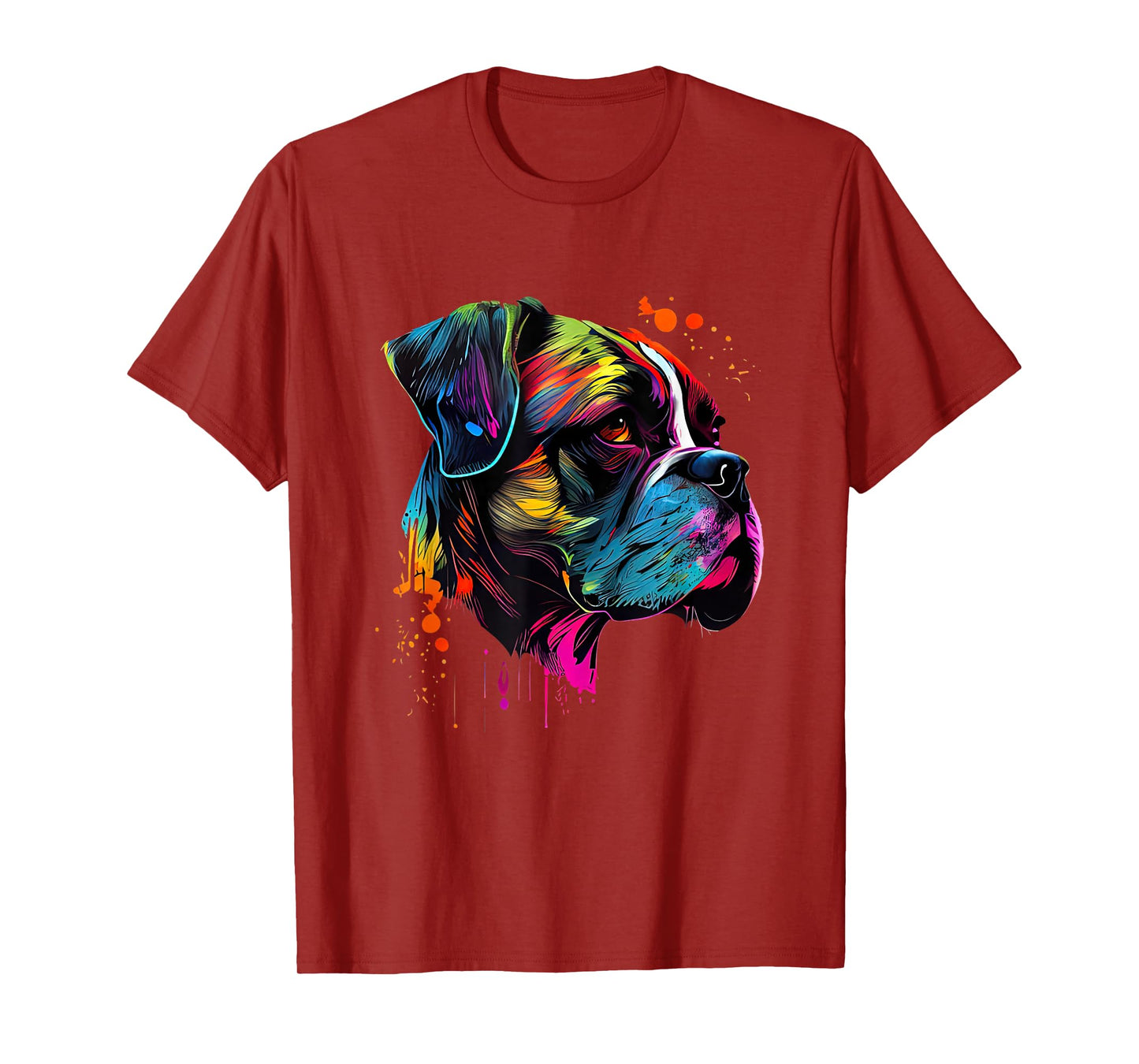 Boxer Dog Lovers Pop Art Design Cute Boxer Dog T-Shirt