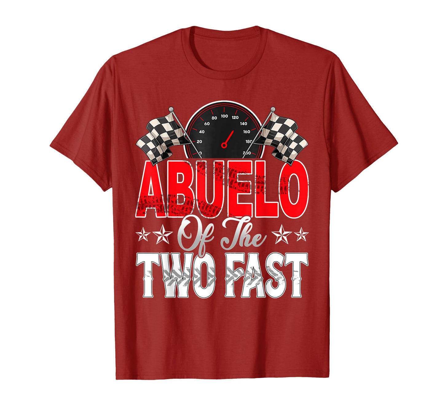 Abuelo Of The Two Fast Second Birthday Racing Car Family T-Shirt