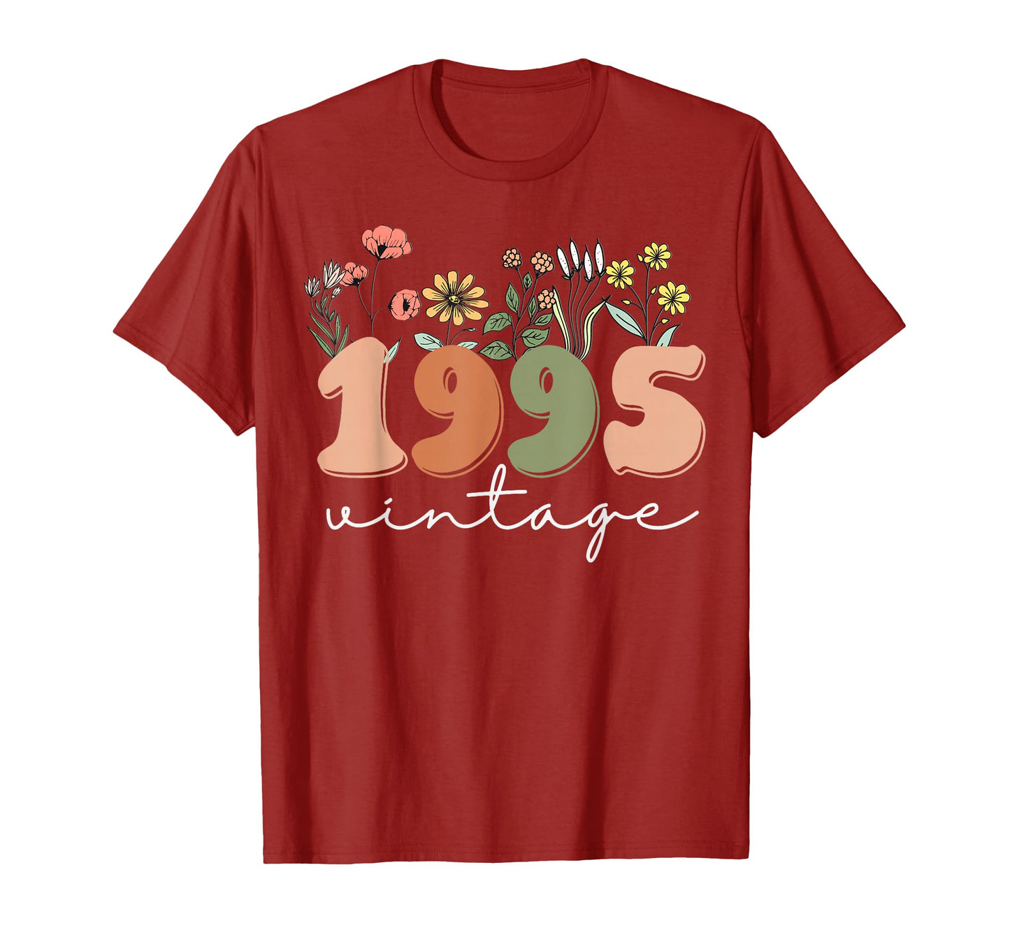 30 Years Old Vintage 1995 30th Birthday Tee Wildflower Women T-Shirt