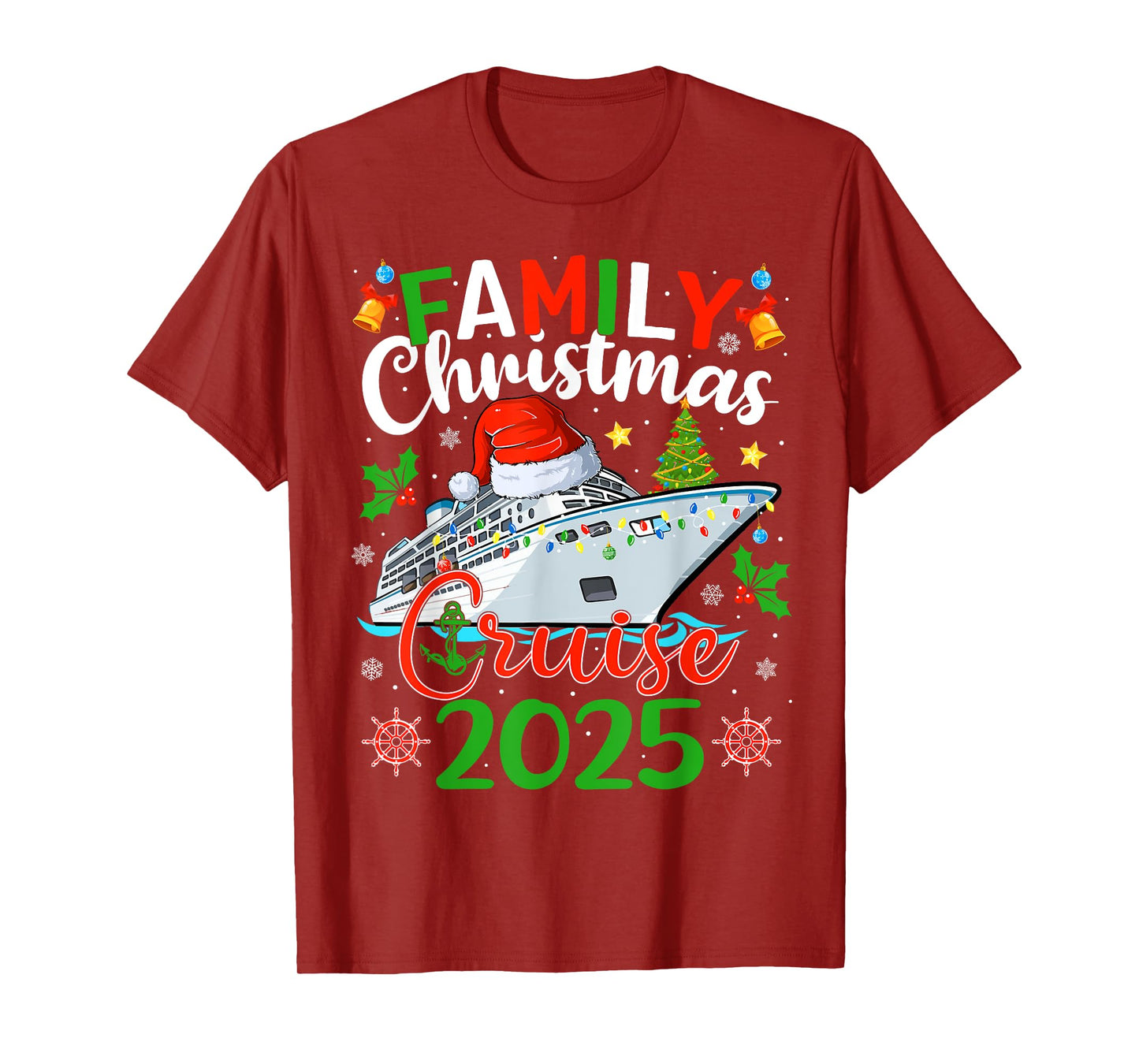 Family Christmas Cruise 2025 Matching Family Cruise Xmas T-Shirt