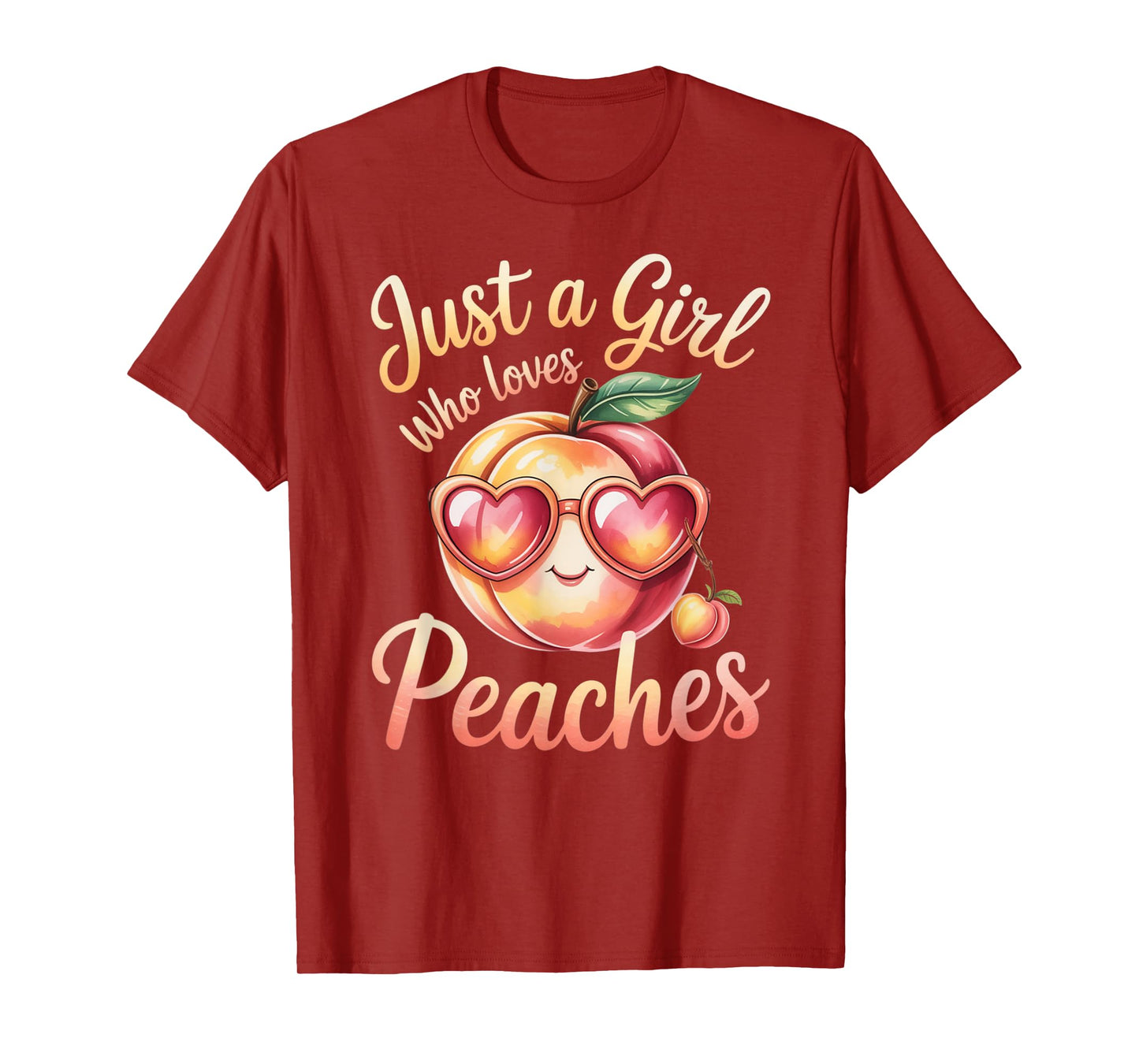 Cute Just A Girl Who Loves Peaches - Peaches Fruit Lovers T-Shirt