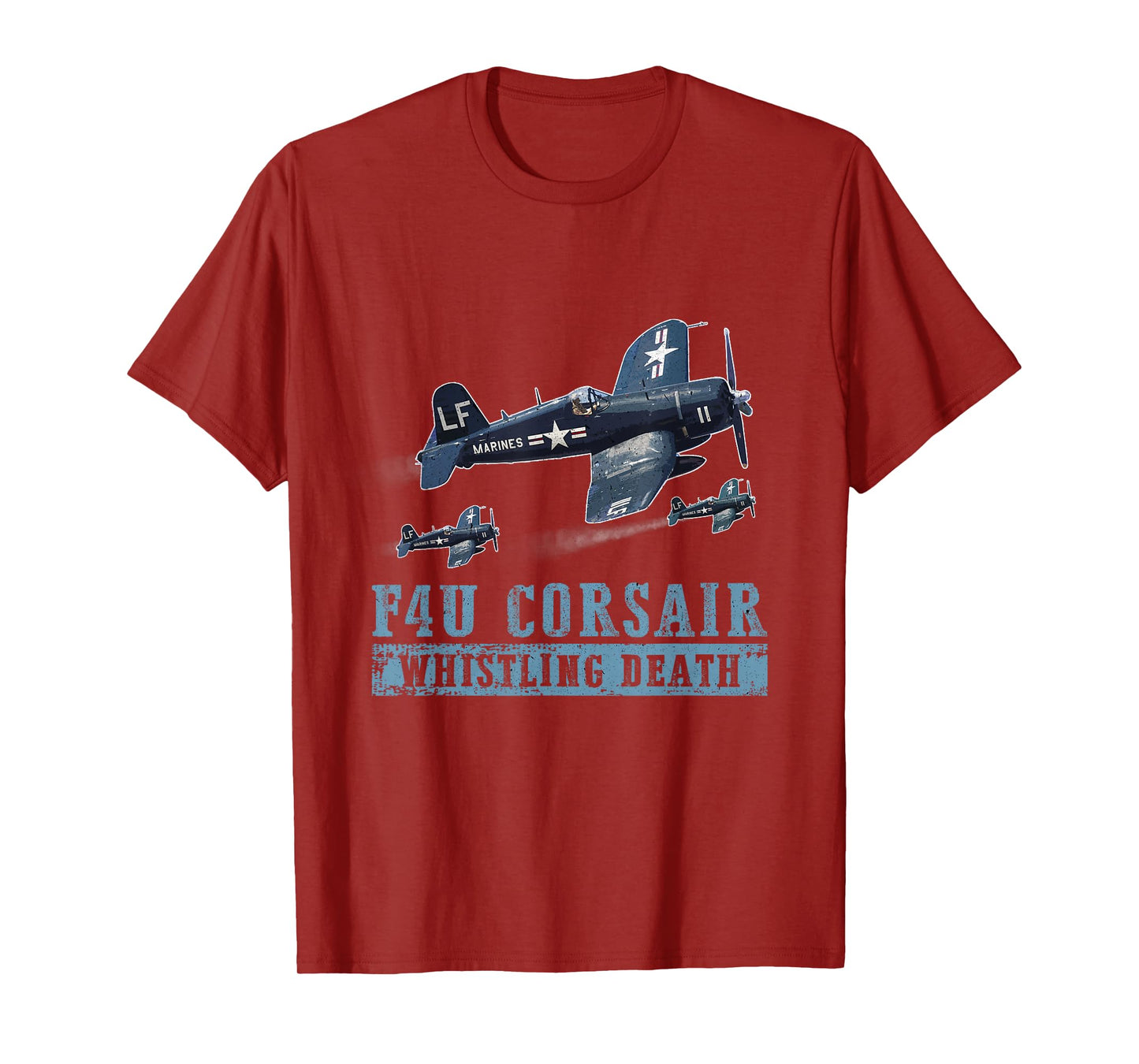 F4U Corsair WW2 Fighter Aircraft Whistling Death Military T-Shirt