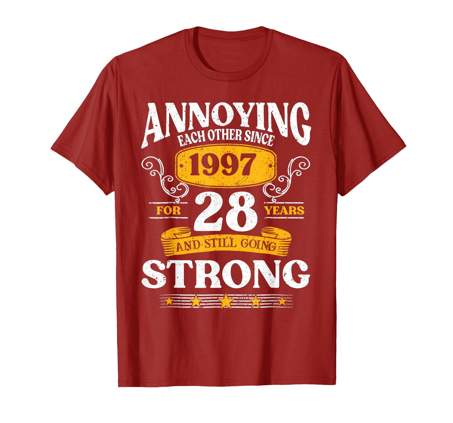 Annoying Each Other Since 1997 28th Wedding Anniversary T-Shirt