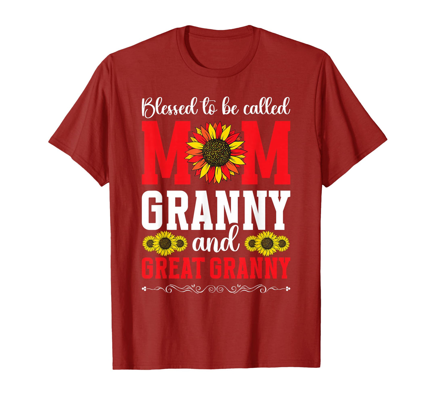Blessed To Be Called Mom Granny And Great Granny T-Shirt